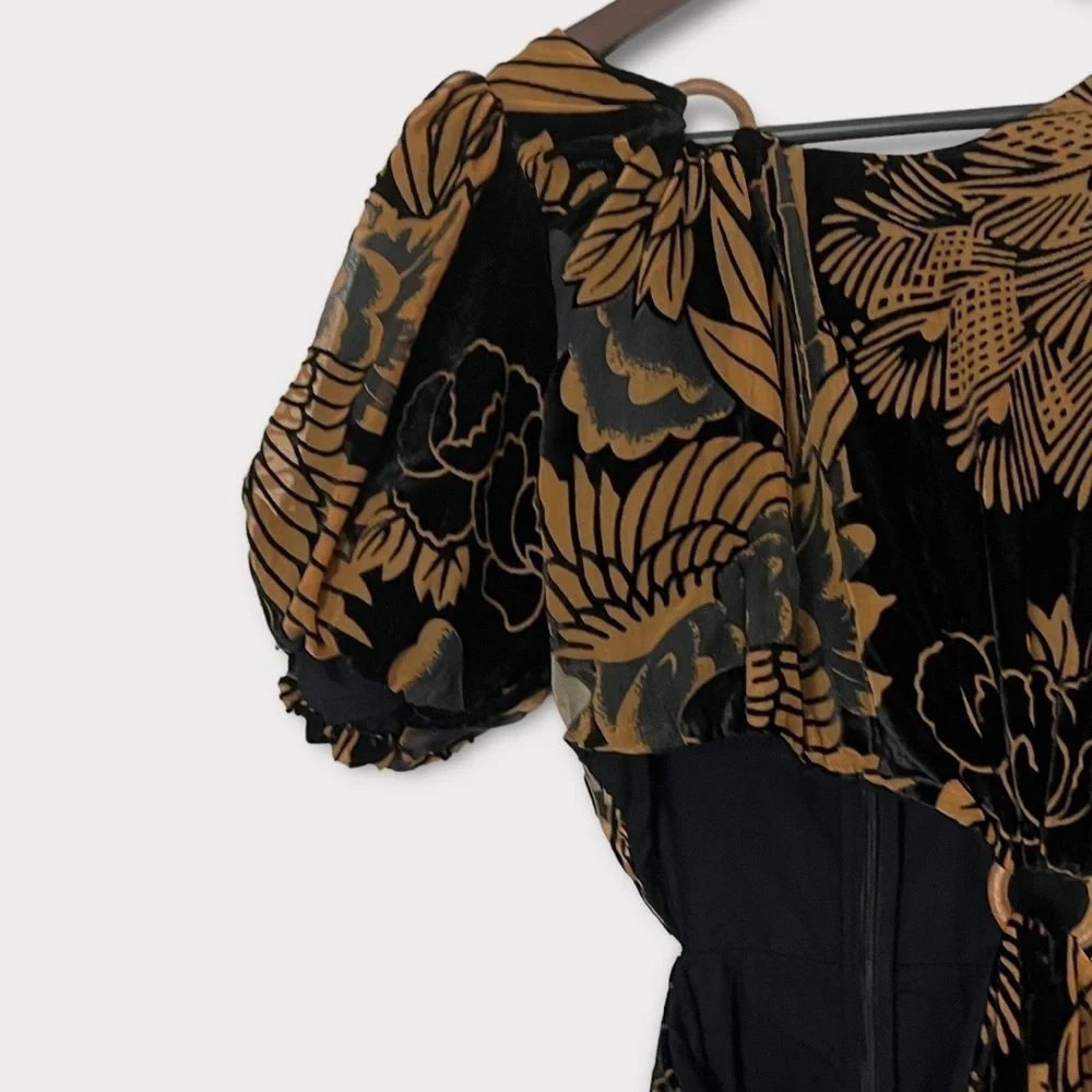 Anthropologie Let Me Be Burnout Velvet Cutout Maxi Dress NWT - Picture 8 of 12